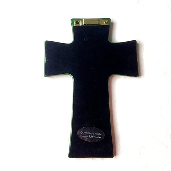 Shelly Rasche Roman Inc 7” Porcelain “Friends are a Blessing” Cross 2005 w/Box - Picture 2 of 4